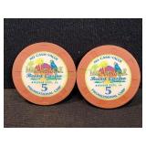(2) Margaritaville Resort $5 Promotional Chips