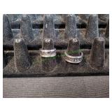 His & Hers Matching Two-Tone Rings, Sz 6.5 & 9.5