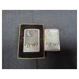 (2) 2000 Marlboro Moon Over Mountains Zippos