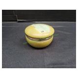 Vtg Hinged Round Trinket Box