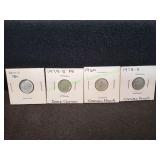 2010-S, 1979-S, 1960 & 1973-S  Roosevelt Dimes
