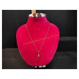 18" Avon Teardrop Faux Opal Pendant Necklace