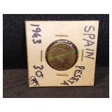 1963 Spanish 1 Peseta Coin