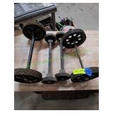 (4) Sets of Wheel Assemblies for Small Cart