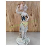 Vtg Porcelain Young Lady w/ Pitcher Figurine