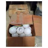 Box of White Glass Bulb Covers