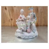 Dresden-Style Porcelain Courting Couple Figurine