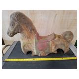 Vtg Metal Mobo Bronco Ride-On Toy Horse