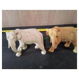 (2) Elephant Sculptures