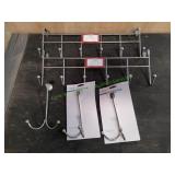 (2) 6-Hook & (3) Double Hooks Over The Door Racks