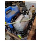 Tote of Auto Fluids & More