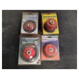 (3) 4" & (1) 4 1/2" Crimped Wire Bevel Brush