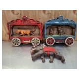 Vtg Hand-Painted Circus Wall Art