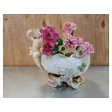 Vtg Ceramic Cherub Planter