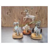 Lot of Carousel Elephants, Horse & Giraffe