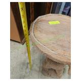 29" Wood Carved Bear Side Table