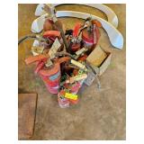 Lot of Old Fire Extinguishers