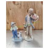 (2) Vtg Porcelain Young Boy Figurines