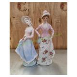 (2) Vtg Porcelain Young Ladies Figurines
