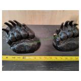 Large Cast Iron Bear Claw Bookends