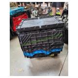 (6) Heavy-Duty Stackable Storage Crates