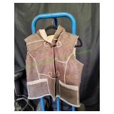 Pure Simple Natural Hooded Vest, Sz L