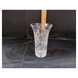 6" Vtg Diamond & Panel Cut Crystal Vase