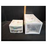 2-Drawer & 1-Drawer Tower w/ Jewelry Supplies