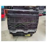 (6) Heavy-Duty Stackable Storage Crates