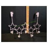 5-Hook Pink Stars Metal Over the Door Rack