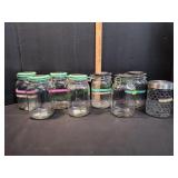 Airtight Glass Storage Jars w/Hinged Lids