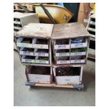 (4) Industrial Metal Hardware Storage Cabinets