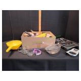 Box of Kitchen Utensils & More