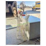 Holiday Lighted Reindeer Yard Art
