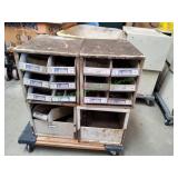 (4) Industrial Metal Hardware Storage Cabinets