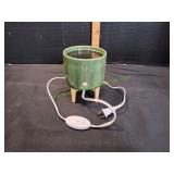 Green Electric Warmer w/ Wood Legs