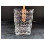 Vtg 8" Bubbled Glass Vase