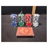 Poker Chips w/ Deck of Playing Cards