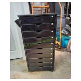 10-Drawer Cosmetologist Rolling Cabinet