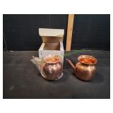 (2) Copper Pots w/ Spouts