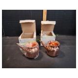 (2) Copper Pots w/ Spouts