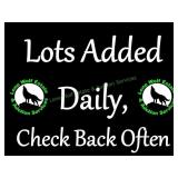 Additional Lots Added Daily. Check Back Often!
