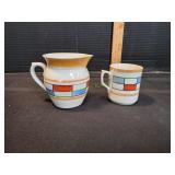 Vtg Czechoslovakia Lusterware Creamer & Teacup