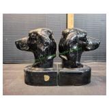 Vtg Frankoma Ceramic Labrador Dog Bookends