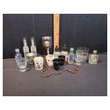 Lot of Vtg Bottles, Shot Glasses & More