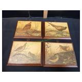 Vtg Game Birds Wall Plaques by W. Zimmerman