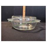 Fire King #433 Oval Clear Casserole Dish w/ Lid