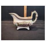Vtg Wallis Gimson & Co Earthenware Gravy Boat
