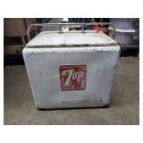 Vtg 7Up Promotional Metal Cooler