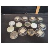 Vtg Glass Canning Jar Lids